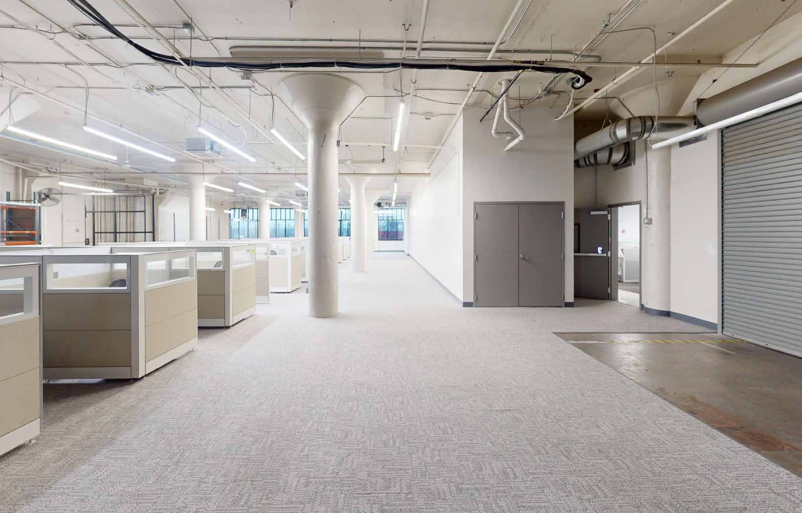 Open warehouse interior at the 2320 property